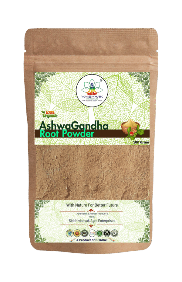 ashwagandha root powder – natural stress relief & energy support | vaishwik prakruti | 100 gram