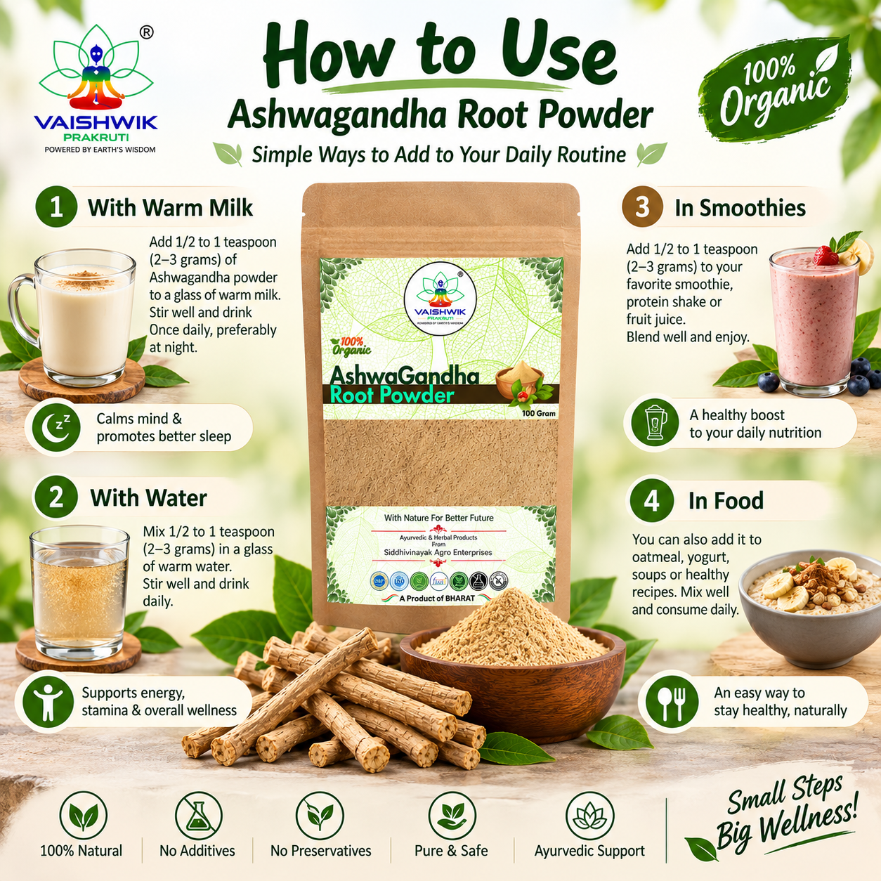 Ashwagandha Root Powder-100Gram - Image 3