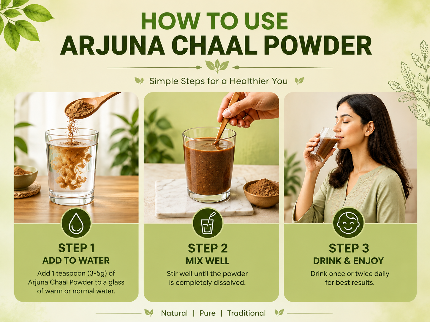 How to Use Vaishwik Prakruti Arjun Powder – Ayurvedic Herbal Powder Usage Guide