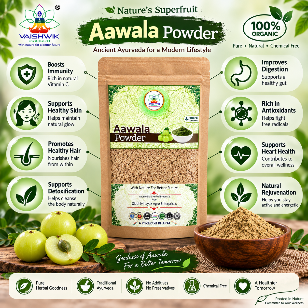 Vaishwik Prakruti Aawala Powder 100 g pouch