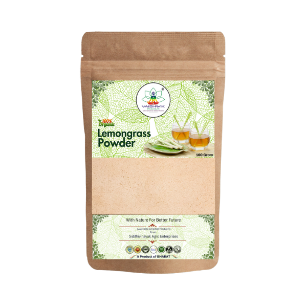 Organic Lemongrass (Cymbopogon Citratus) Powder – Natural Detox & Refreshing Herb Pure Lemongrass Powder – Ayurvedic Detox, Immunity & Stress Relief